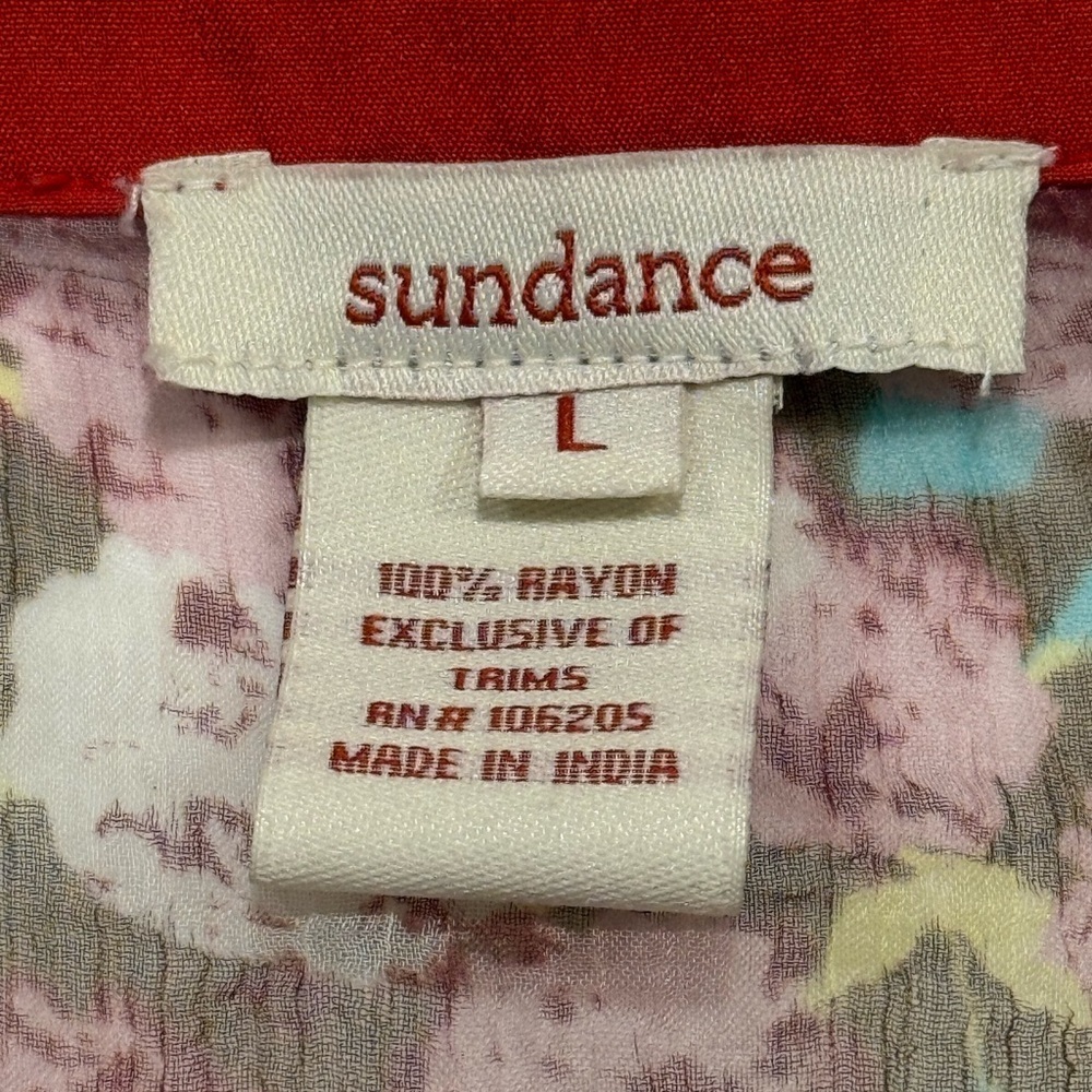 Sundance Boho Floral Mesh Sheer Maxi Dress Women's Size Large - Picture 8 of 8